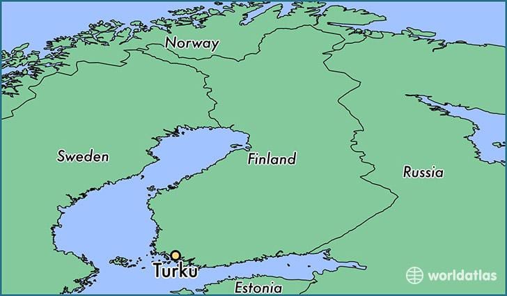 Χάρτης από το turku της Φινλανδίας