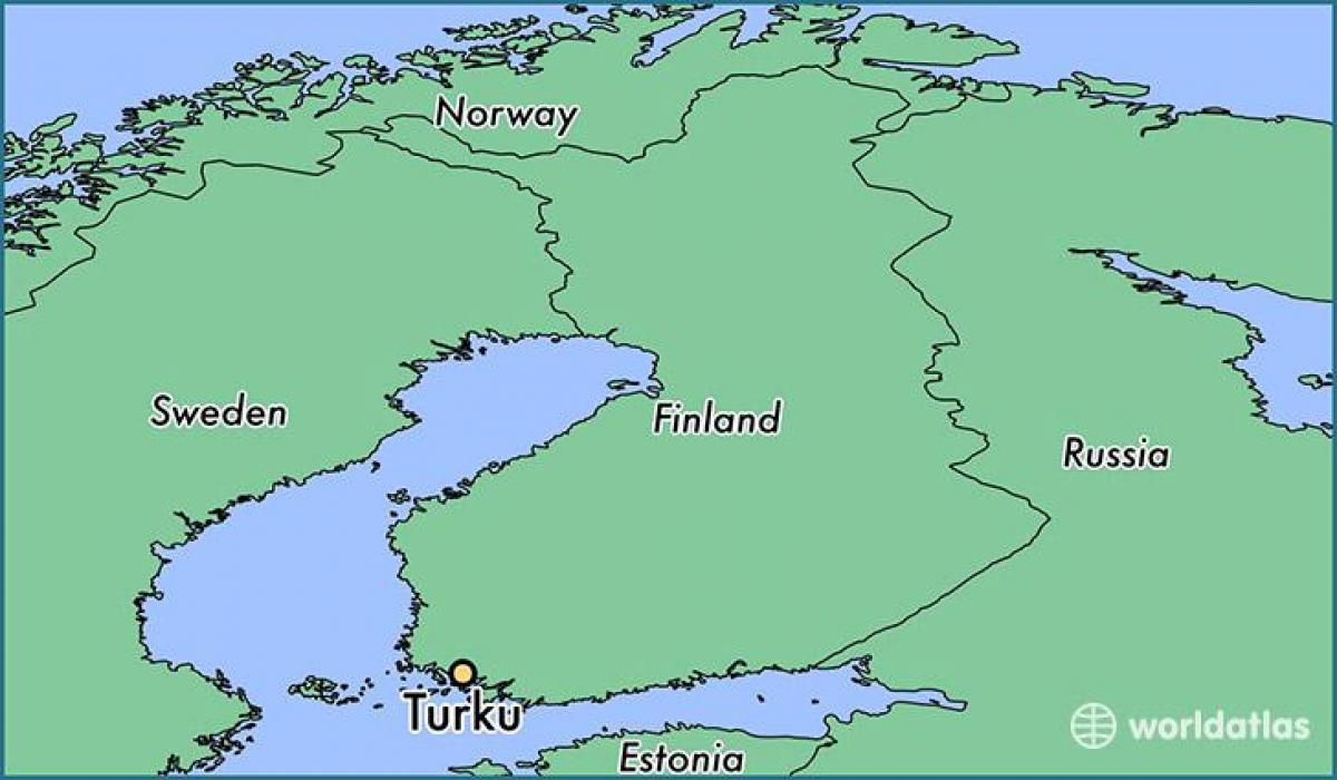 Χάρτης από το turku της Φινλανδίας