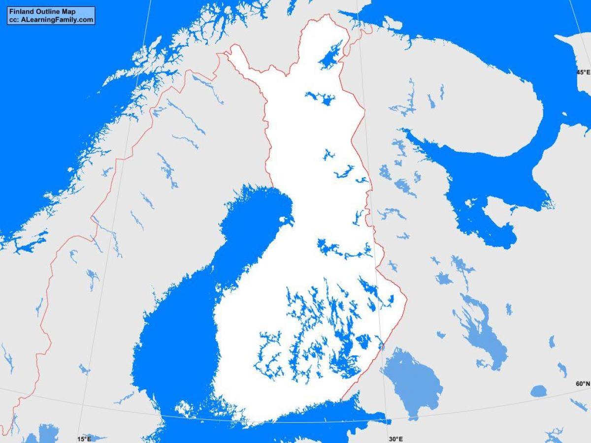 Χάρτη της Φινλανδίας περίγραμμα