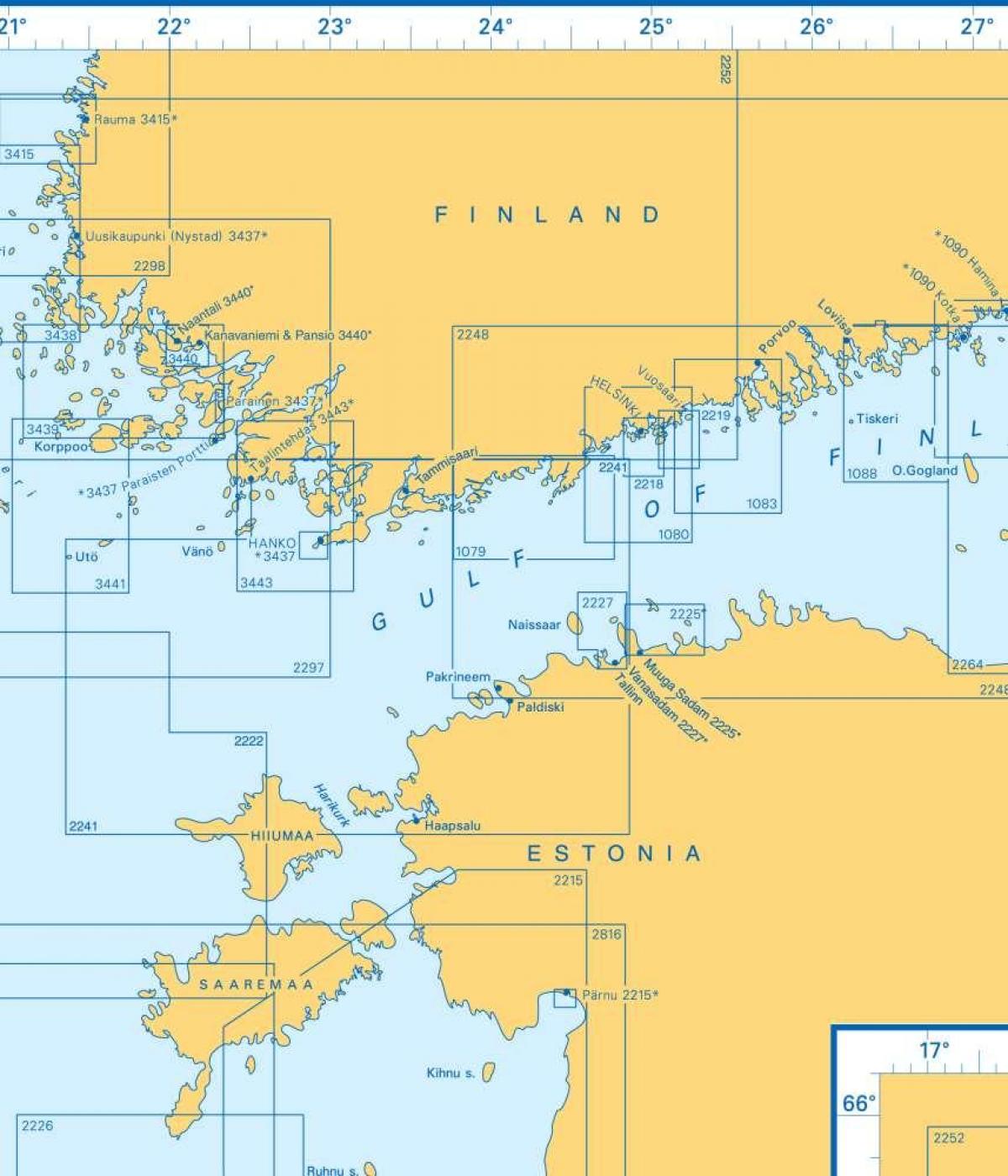 Χάρτης του κόλπου της Φινλανδίας
