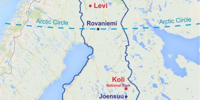 Φινλανδία levi χάρτης