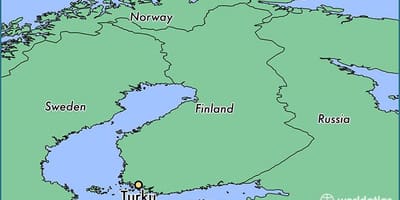 Χάρτης από το turku της Φινλανδίας