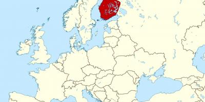 Παγκόσμιο χάρτη που δείχνει τη Φινλανδία
